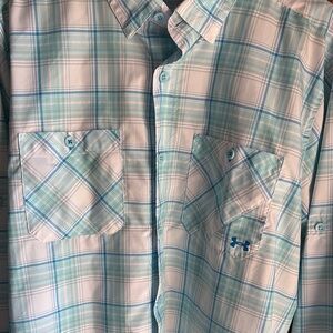 Under Armour Men's Blue Plaid Shirt